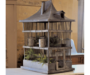 cage oiseau bois deco