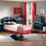 deco chambre ado rouge et blanc