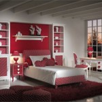 deco chambre ado rouge et blanc
