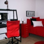 deco chambre ado rouge et blanc