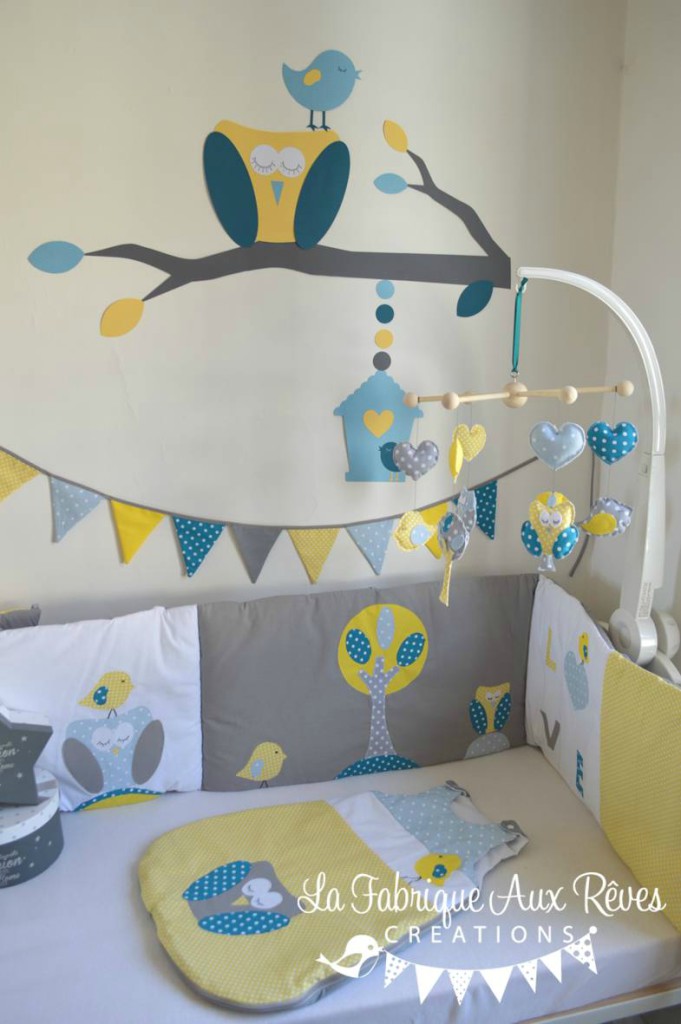 deco chambre bebe bleu canard