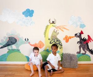 deco chambre bebe dragon
