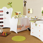 deco chambre bebe vert orange