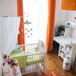 deco chambre bebe vert orange