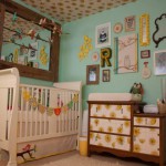 deco chambre bebe vert orange