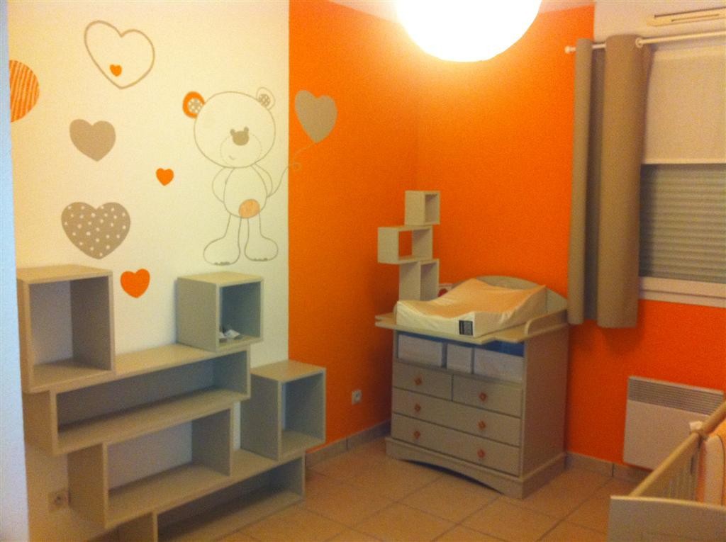 deco chambre fille orange