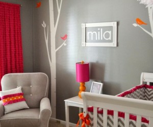 deco chambre fille orange