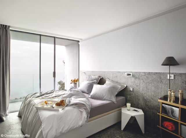 deco chambre gris et blanc