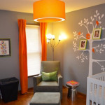 decoration chambre bebe orange