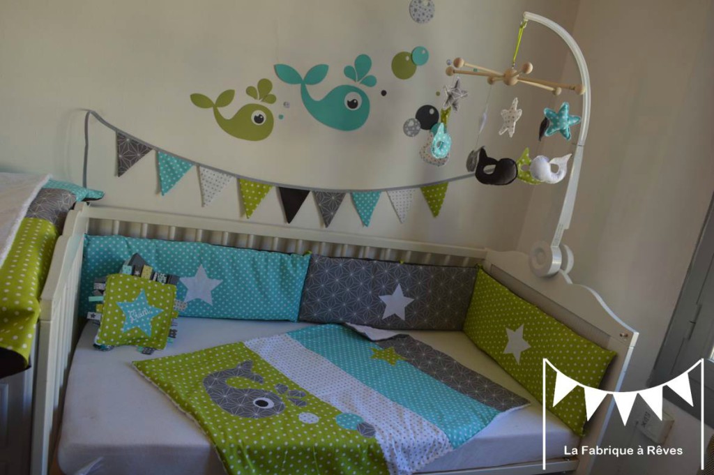 decoration chambre bebe turquoise