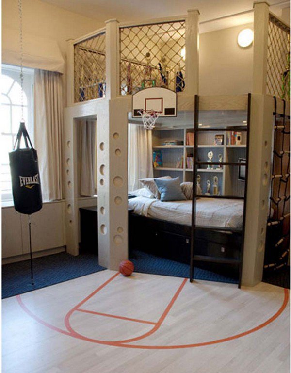 decoration chambre garcon basket