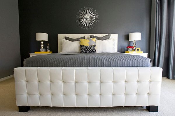 decoration chambre jaune et gris