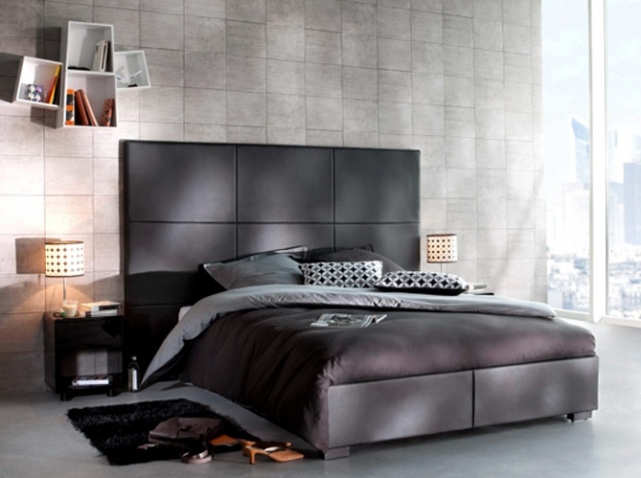 decoration chambre lit noir