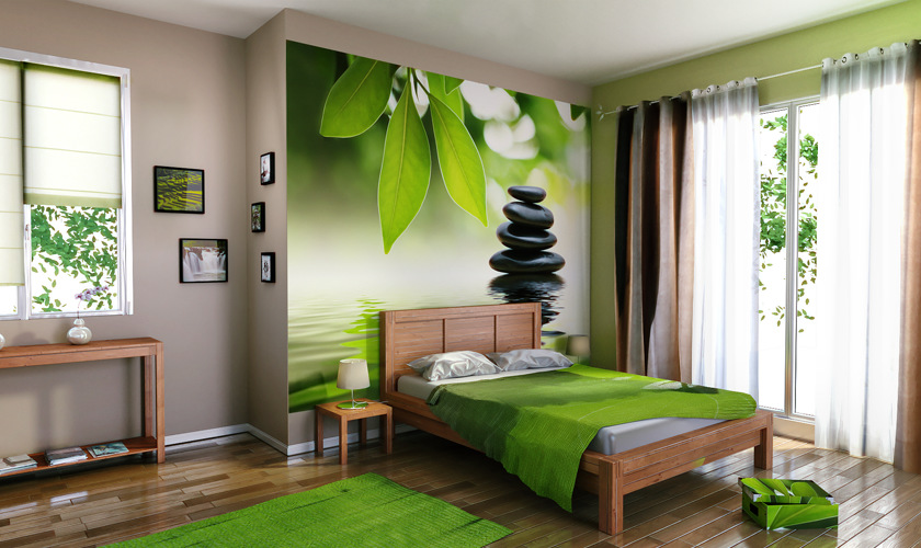 decoration chambre nature vert