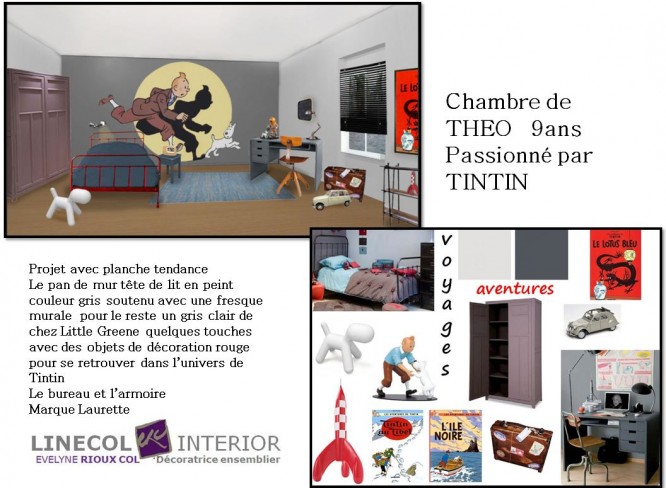 decoration chambre tintin