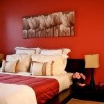 decoration de chambre a coucher rouge