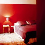 decoration de chambre a coucher rouge