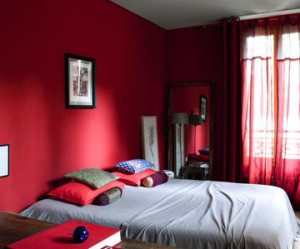 decoration de chambre a coucher rouge