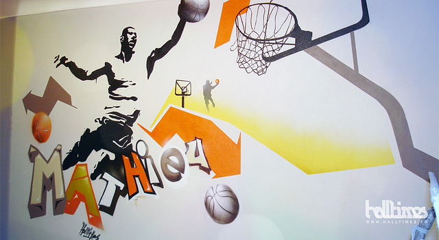 decoration de chambre basketball