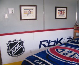 decoration de chambre hockey