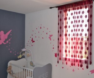 idee deco chambre fille rose et gris