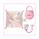 kit doudou tetine personnalise