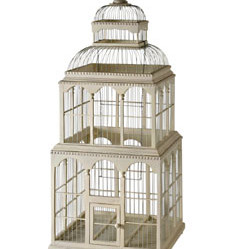 cage oiseau decorative en bois