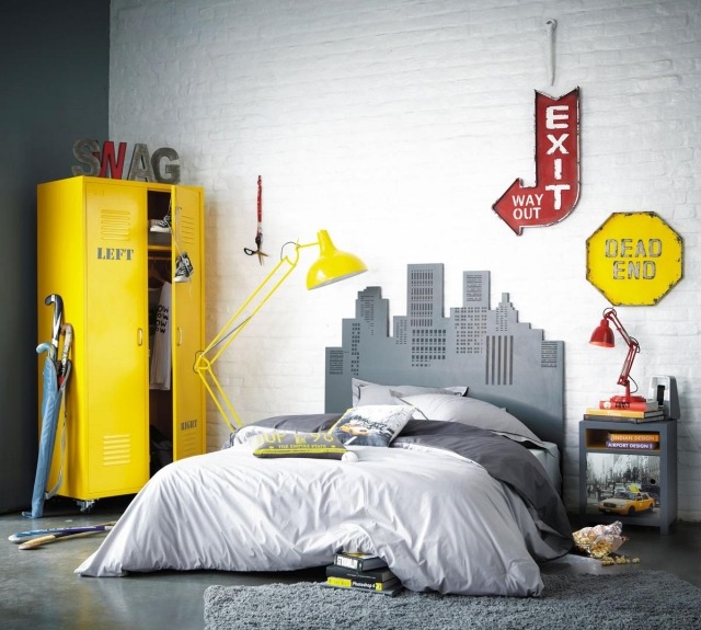 deco chambre ado jaune