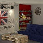 deco chambre ado union jack