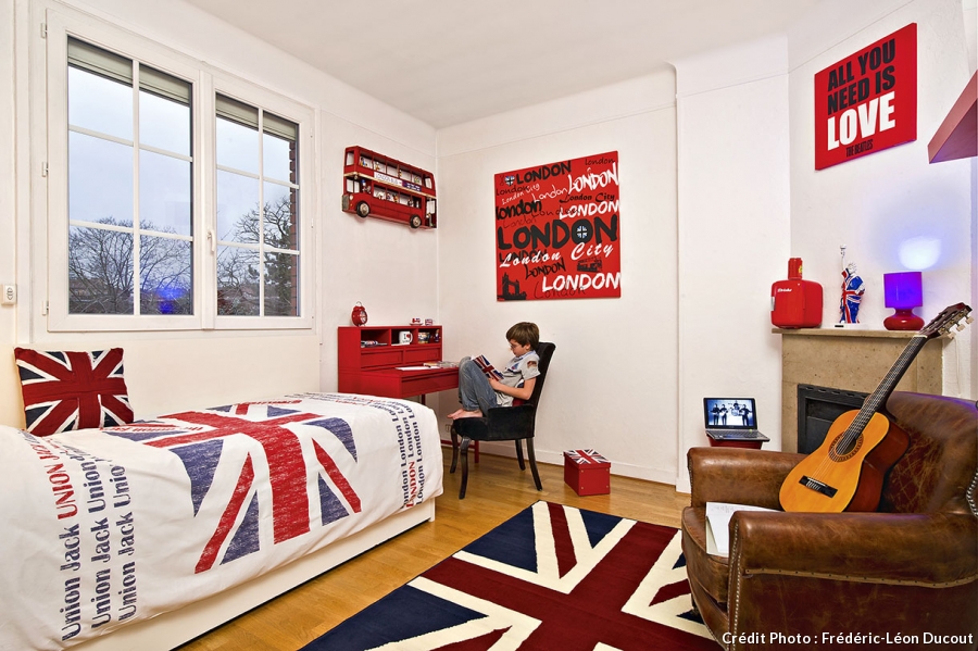 deco chambre ado union jack