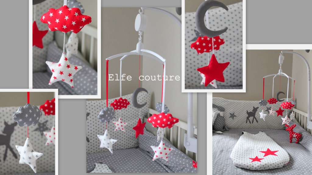 deco chambre bebe gris et rouge