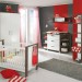 deco chambre bebe gris et rouge