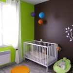 deco chambre bebe vert et chocolat