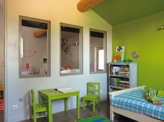 deco chambre bebe vert et chocolat