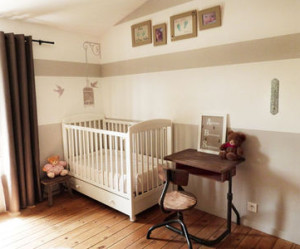 deco chambre bebe vert et chocolat