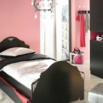 deco chambre fille rose et noir