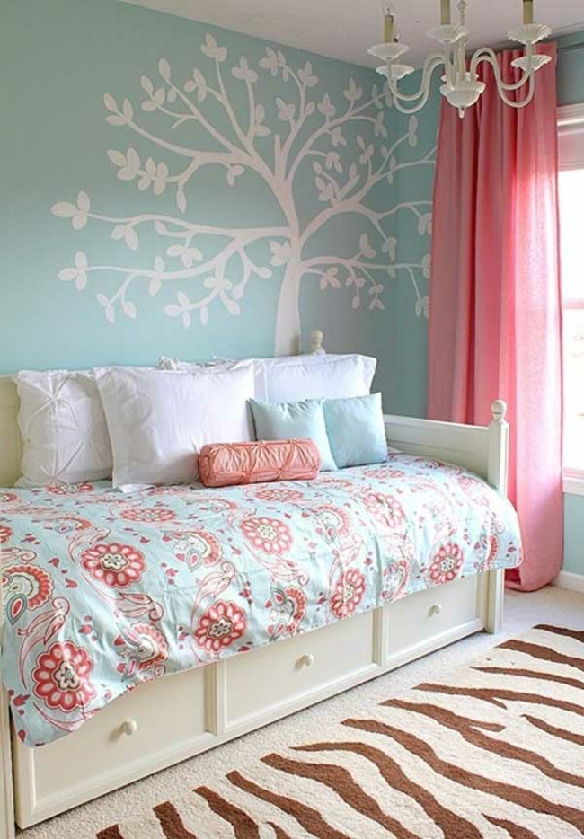 deco chambre rose et bleu