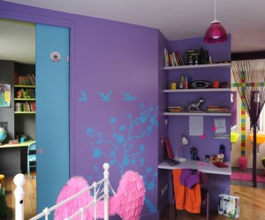 deco chambre rose et bleu
