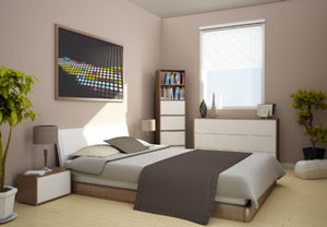 deco chambre taupe et beige