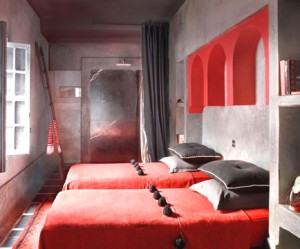 deco de chambre noir et rouge