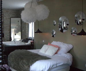 decoration chambre avec lit rond