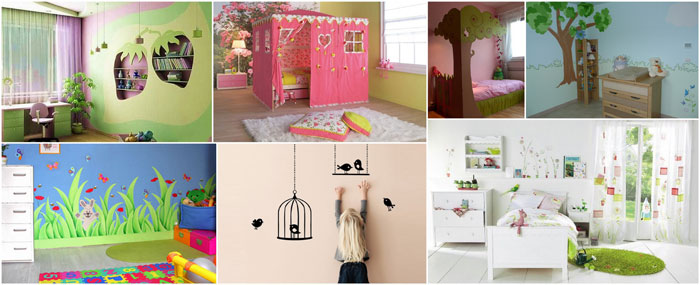 decoration chambre fille jardin