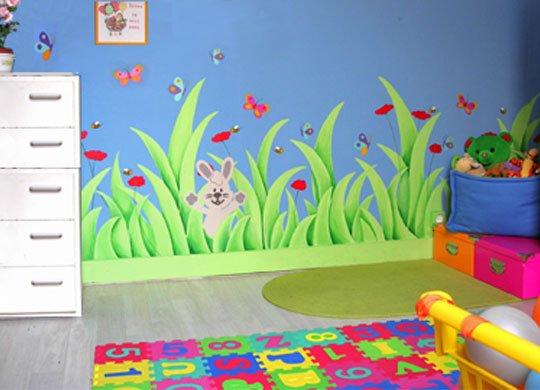 decoration chambre fille jardin