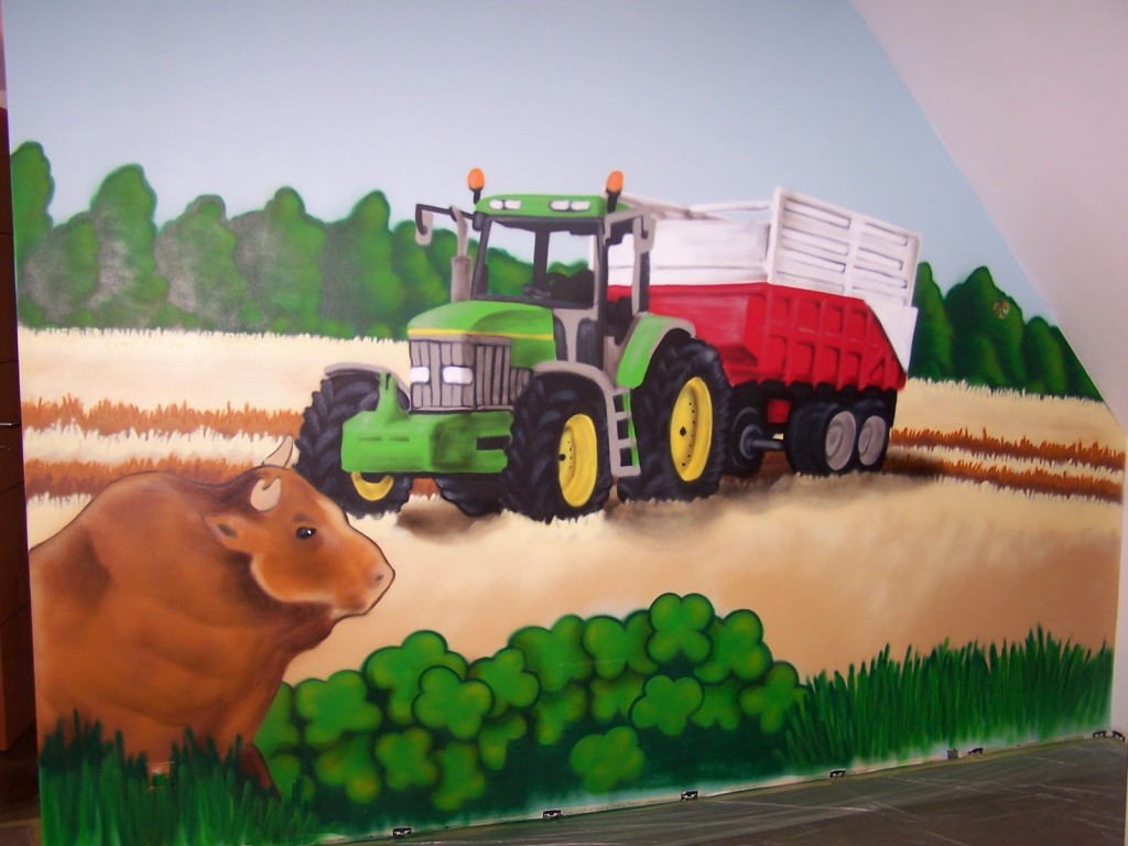 decoration chambre garcon tracteur