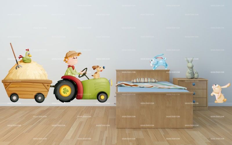 decoration chambre garcon tracteur
