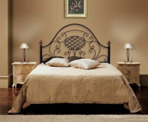 decoration chambre lit fer forge