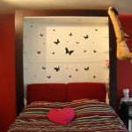 decoration de chambre rouge et noir