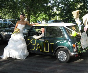 faire sa decoration de voiture mariage
