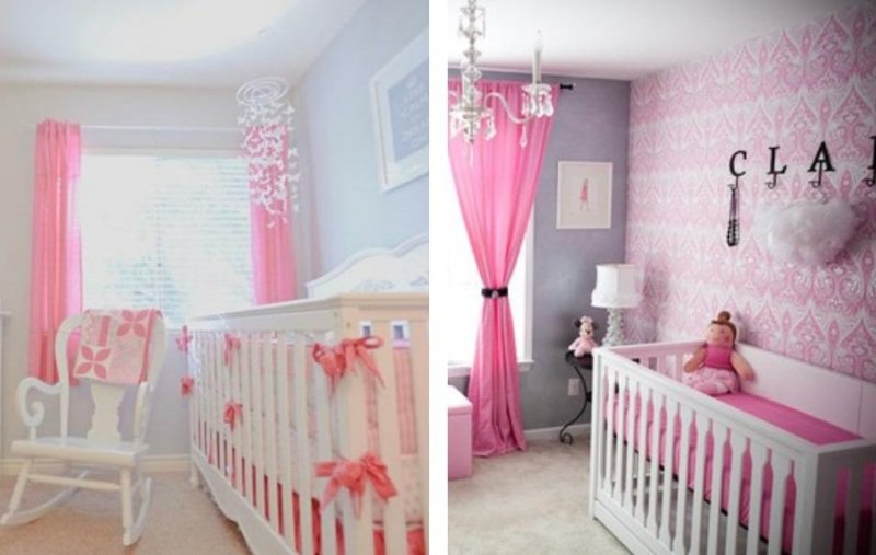 idee deco chambre bebe rose et gris