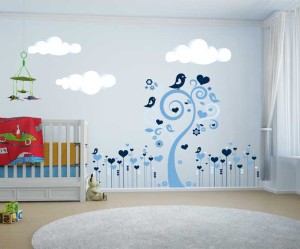 idee deco chambre fille stickers